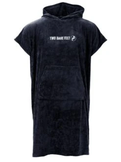 Two Bare Feet Adults Towelling Changing Robe (Black)