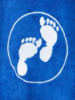 Two Bare Feet Adults Towelling Changing Robe (Blue) -Surf Tide Motion changing towels blue 4