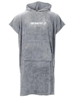 Two Bare Feet Adults Towelling Changing Robe (Grey)