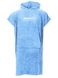 Two Bare Feet Adults Towelling Changing Robe (Light Blue)