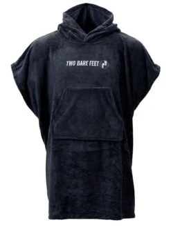 Two Bare Feet Kids Towelling Changing Robe (Black)