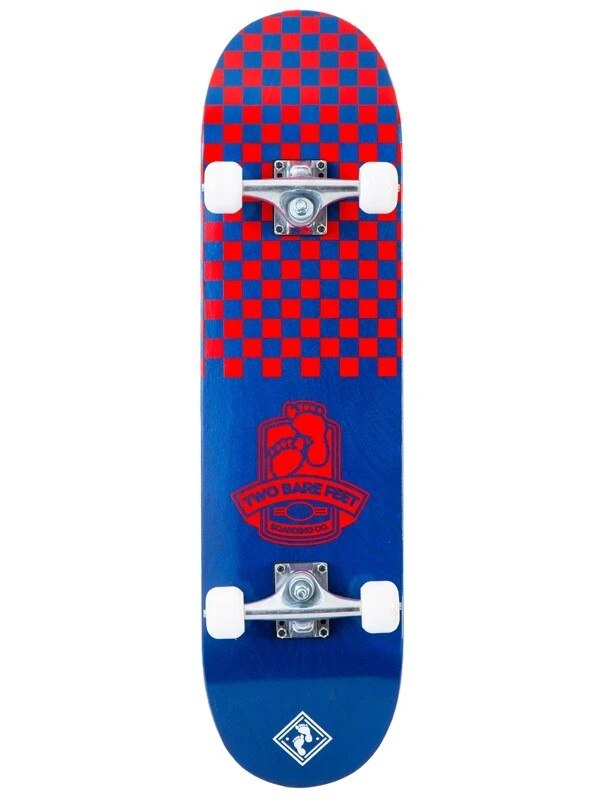 TBF Boarding Co Complete Double Kick Skateboard Checkmate (Blue / Red) 1 TBF Boarding Co Complete Double Kick Skateboard Checkmate (Blue / Red)