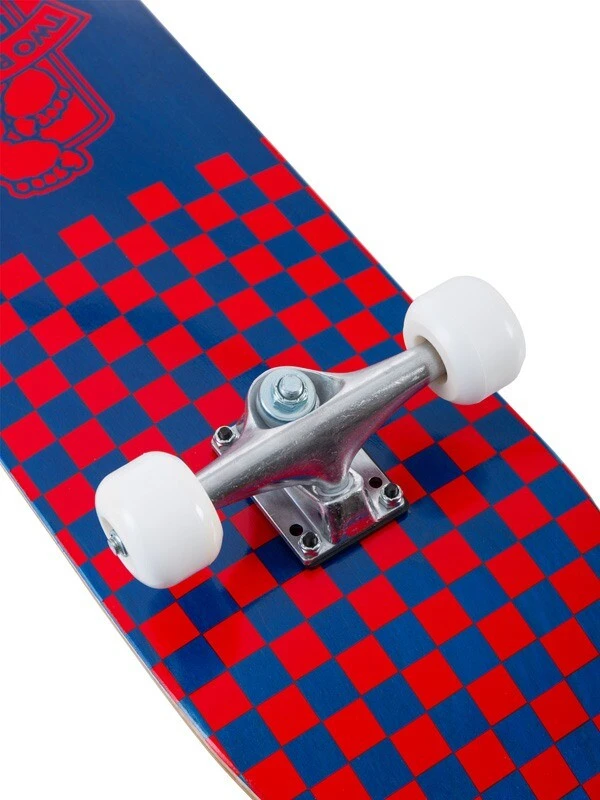 TBF Boarding Co Complete Double Kick Skateboard Checkmate (Blue / Red) 4 TBF Boarding Co Complete Double Kick Skateboard Checkmate (Blue / Red) - Image 4