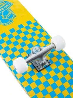 TBF Boarding Co Complete Double Kick Skateboard Checkmate (Yellow / Blue) 7 TBF Boarding Co Complete Double Kick Skateboard Checkmate (Yellow / Blue) -Surf Tide Motion checkmate blue yellow 3