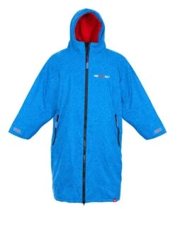 Two Bare Feet Kids Classic Print Long Sleeve Weatherproof Changing Robe (Blue/Red)