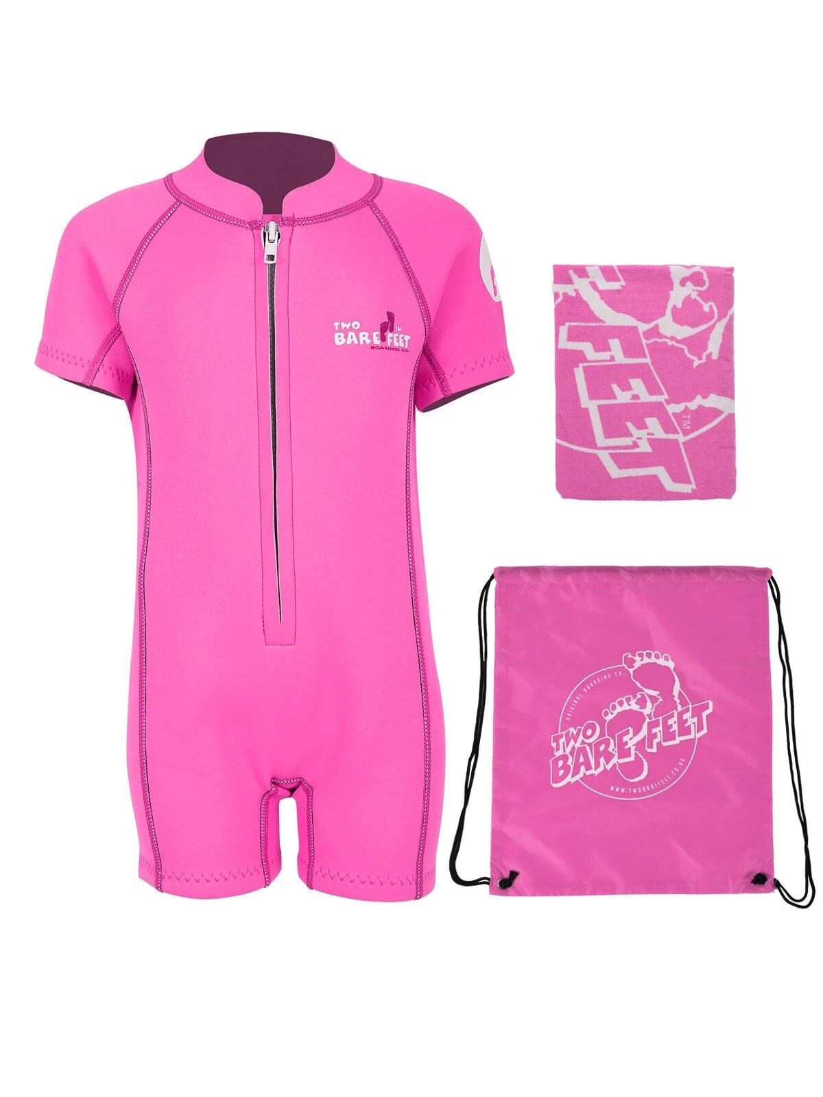 Essentials Baby Swim Kit - Classic Wetsuit + Towel + Bag (Pink) 1 Essentials Baby Swim Kit - Classic Wetsuit + Towel + Bag (Pink)