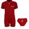 Essentials Baby Swim Kit - Classic Wetsuit + Swim Nappy (Red)