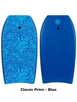 Two Bare Feet Flowers Double Bodyboard And Bag Bundle (Choice Of 33", 37", 41") -Surf Tide Motion classic print blue