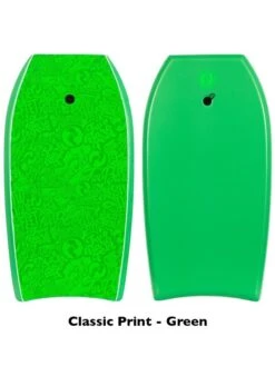 Two Bare Feet Flowers Quad Bodyboard And Bag Bundle (Choice Of 33", 37", 41") -Surf Tide Motion classic print green 2