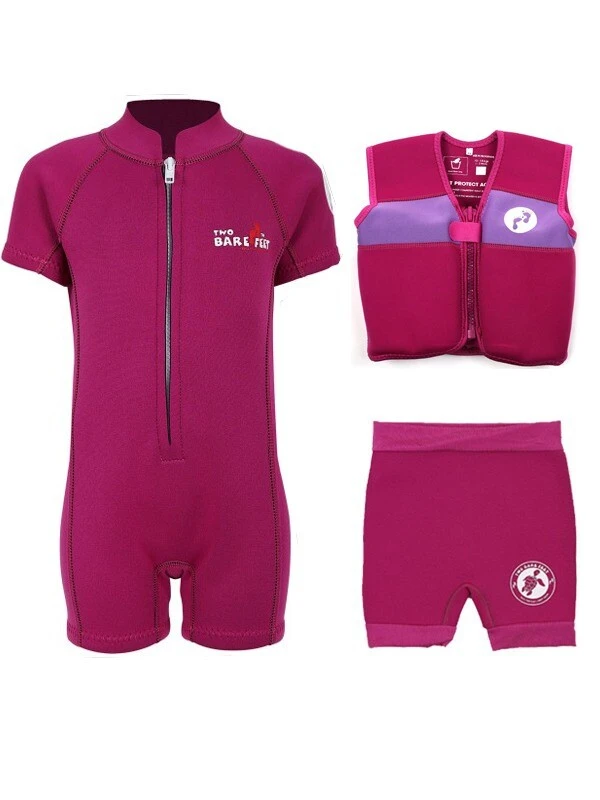 Essentials Baby Swim Kit - Classic Wetsuit + Nappy Shorts + Swim Vest (Raspberry) 1 Essentials Baby Swim Kit - Classic Wetsuit + Nappy Shorts + Swim Vest (Raspberry)