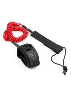 Two Bare Feet Deluxe Coiled Swivel Leash -Surf Tide Motion coiled leash red cord 06