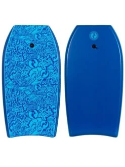 Two Bare Feet Classic Pattern Single Bodyboard And Bag Bundle (Choice Of 33", 37", 41", 42", 44") 10 Two Bare Feet Classic Pattern Single Bodyboard And Bag Bundle (Choice Of 33", 37", 41", 42", 44") -Surf Tide Motion cp front and back blue