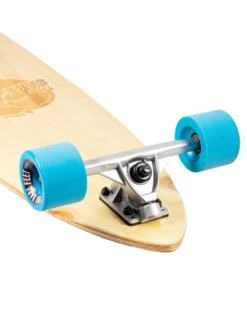 Two Bare Feet "The Deacon" 40in Bamboo Series Longboard Skateboard Complete (Blue Wheels) -Surf Tide Motion deacon blue 6