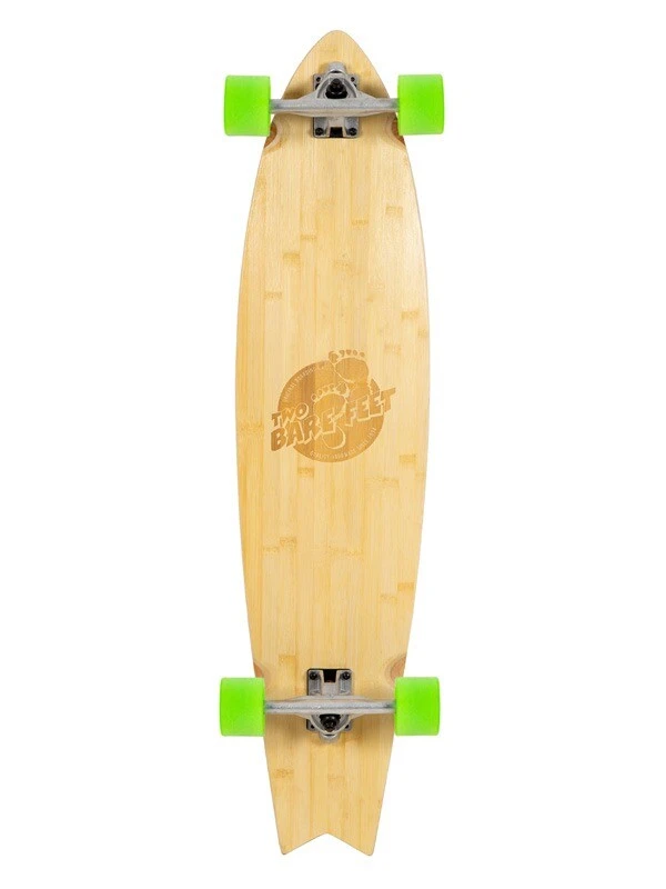 Two Bare Feet "The Deacon" 40in Bamboo Series Longboard Skateboard Complete (Green Wheels) 1 Two Bare Feet "The Deacon" 40in Bamboo Series Longboard Skateboard Complete (Green Wheels)