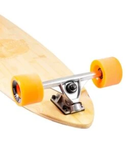 Two Bare Feet "The Deacon" 40in Bamboo Series Longboard Skateboard Complete (Orange Wheels) -Surf Tide Motion deacon orange 6
