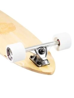 Two Bare Feet "The Deacon" 40in Bamboo Series Longboard Skateboard Complete (White Wheels) -Surf Tide Motion deacon white 6