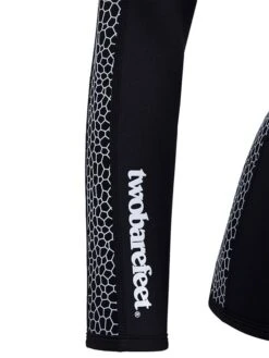 Two Bare Feet Womens Silicone Print Series Full Zip 2.5mm Wetsuit Jacket (Black/White) 19 Two Bare Feet Womens Silicone Print Series Full Zip 2.5mm Wetsuit Jacket (Black/White) -Surf Tide Motion detail 2 white