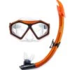 DiveSport Silicone Mask & Snorkel 2pc Set (Orange / Clear)