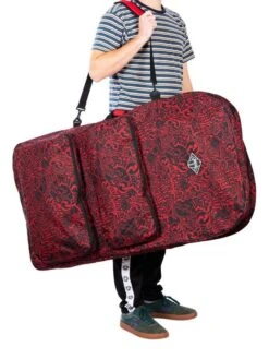 44" Double Bodyboard Bag (Red Classic Pattern) -Surf Tide Motion double bodyboard bag red 4