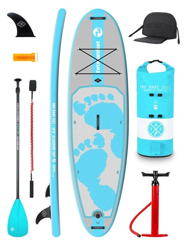 Two Bare Feet Entradia (Allround) 10'6" X 34" X 4.75" Inflatable SUP Deluxe Fibreglass Hybrid Pack (Aqua) 1 Two Bare Feet Entradia (Allround) 10'6" X 34" X 4.75" Inflatable SUP Deluxe Fibreglass Hybrid Pack (Aqua)