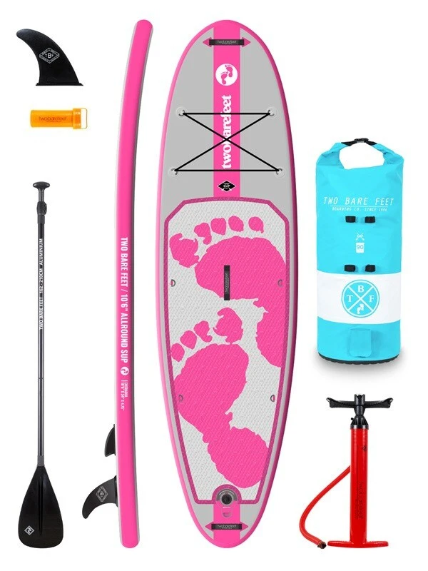Two Bare Feet Entradia (Allround) 10'6" X 34" X 4.75" Inflatable SUP Starter Pack (Pink) 1 Two Bare Feet Entradia (Allround) 10'6" X 34" X 4.75" Inflatable SUP Starter Pack (Pink)