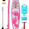 Two Bare Feet Entradia (Touring) 11'6" X 34" X 6" Inflatable SUP Starter Pack (Pink)
