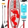 Two Bare Feet Entradia (Allround XS) 8'6" X 34" X 4.75" Inflatable Juniors SUP Ultimate Pack (Red)
