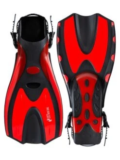 Two Bare Feet Adult Silicone Mask, Dry Top Snorkel & F70 Fins 3 Piece Set 3 (Red) 5 Two Bare Feet Adult Silicone Mask, Dry Top Snorkel & F70 Fins 3 Piece Set 3 (Red) -Surf Tide Motion f70 red 4 5