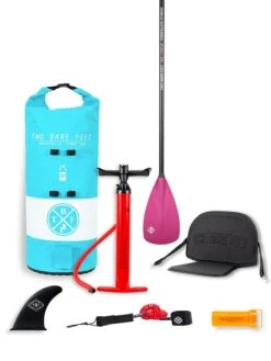 Two Bare Feet Entradia (Allround XL) 10'10" X 34" X 6" Inflatable SUP Deluxe Fibreglass Hybrid Pack (Pink) -Surf Tide Motion fibreglass pink aqua bag 1