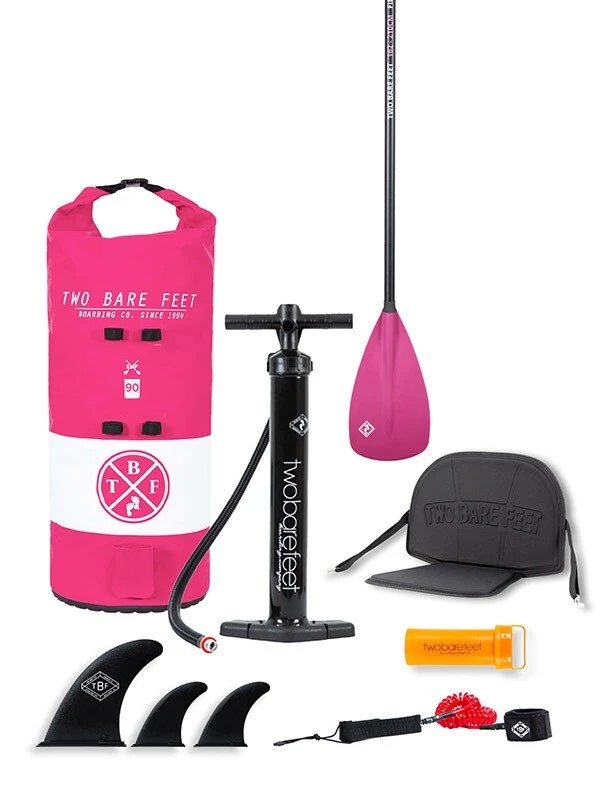Two Bare Feet Sport Air (Allround) 10'6" X 33" X 4.75" Inflatable SUP Deluxe Fibreglass Pack (Raspberry) 3 Two Bare Feet Sport Air (Allround) 10'6" X 33" X 4.75" Inflatable SUP Deluxe Fibreglass Pack (Raspberry) - Image 3
