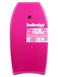 Two Bare Feet Flowers Single Bodyboard And Bag Bundle (Choice Of 33", 37", 41") -Surf Tide Motion flowerz 37 pink 2 1