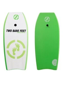 Two Bare Feet Future Double Bodyboard And Bag Bundle (Choice Of 37" & 42") -Surf Tide Motion front and back green 1