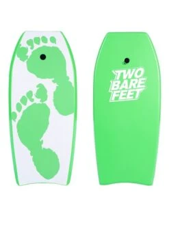 Two Bare Feet 42" Future Print Double Bodyboard And Bag Bundle -Surf Tide Motion front and back green 4