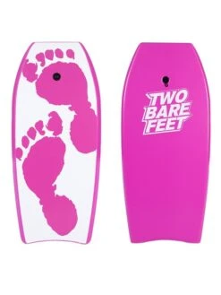 Two Bare Feet 42" Future Print Double Bodyboard And Bag Bundle -Surf Tide Motion front and back raspberry 1