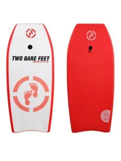 Two Bare Feet Future Double Bodyboard And Bag Bundle (Choice Of 37" & 42") -Surf Tide Motion front and back red 1