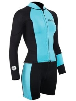 Two Bare Feet Harmony 3mm Jacket & Shorts Set (Black/Mint) 10 Two Bare Feet Harmony 3mm Jacket & Shorts Set (Black/Mint) -Surf Tide Motion harmony jacket and shorts set black mint 8