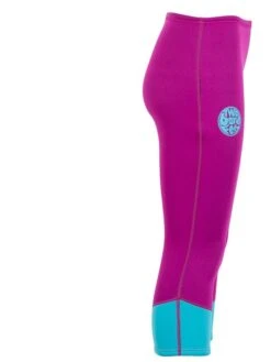 Two Bare Feet Womens Harmony 3mm Capri Wetsuit Pants (Raspberry / Aqua) -Surf Tide Motion harmony capri pants mint raspberry 7