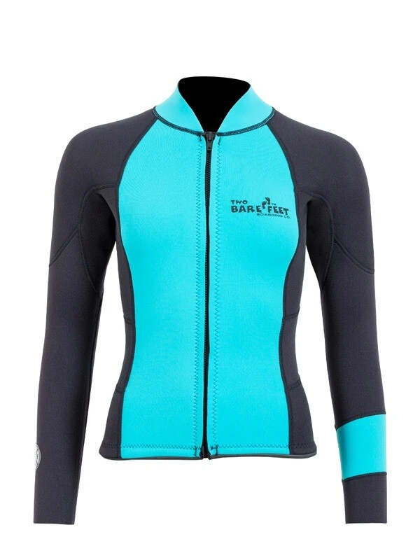 Two Bare Feet Womens Harmony 3mm Long Sleeve Wetsuit Jacket (Mint / Black) 1 Two Bare Feet Womens Harmony 3mm Long Sleeve Wetsuit Jacket (Mint / Black)