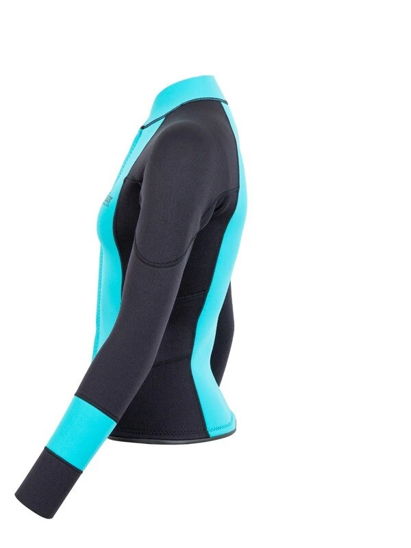Two Bare Feet Womens Harmony 3mm Long Sleeve Wetsuit Jacket (Mint / Black) 3 Two Bare Feet Womens Harmony 3mm Long Sleeve Wetsuit Jacket (Mint / Black) - Image 3