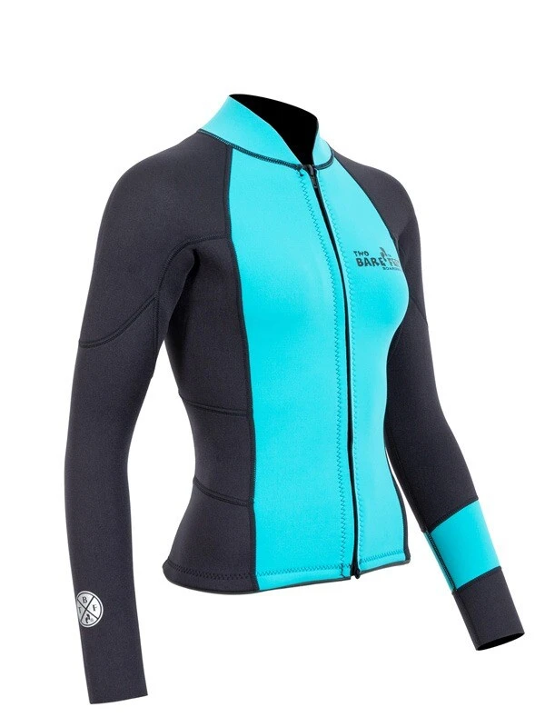 Two Bare Feet Womens Harmony 3mm Long Sleeve Wetsuit Jacket (Mint / Black) 8 Two Bare Feet Womens Harmony 3mm Long Sleeve Wetsuit Jacket (Mint / Black) - Image 8
