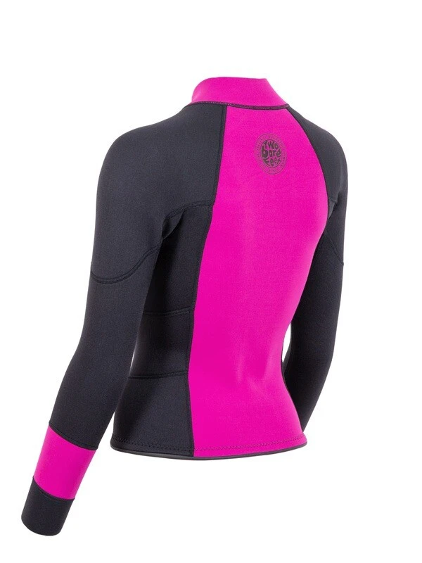 Two Bare Feet Womens Harmony 3mm Long Sleeve Wetsuit Jacket (Raspberry / Black) 4 Two Bare Feet Womens Harmony 3mm Long Sleeve Wetsuit Jacket (Raspberry / Black) - Image 4