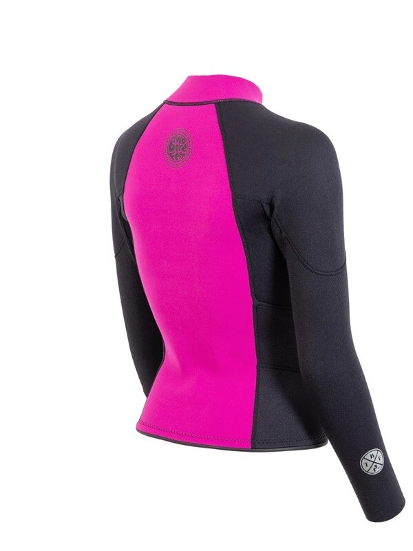 Two Bare Feet Womens Harmony 3mm Long Sleeve Wetsuit Jacket (Raspberry / Black) 6 Two Bare Feet Womens Harmony 3mm Long Sleeve Wetsuit Jacket (Raspberry / Black) - Image 6