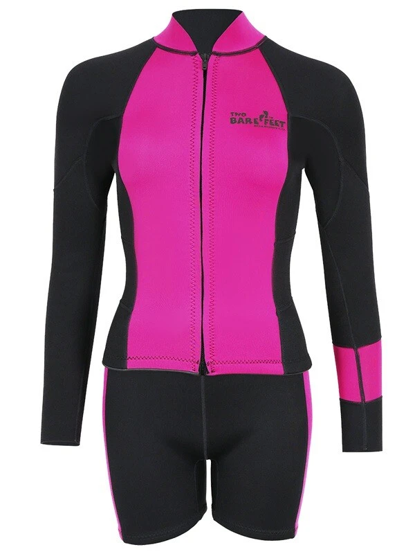 Two Bare Feet Harmony 3mm Jacket & Shorts Set (Black/Raspberry) 1 Two Bare Feet Harmony 3mm Jacket & Shorts Set (Black/Raspberry)