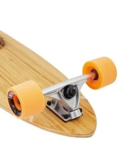 Two Bare Feet "The Chuck" 44in Bamboo Series Longboard Skateboard Complete (Orange Wheels) -Surf Tide Motion image 5 compressed 1 1