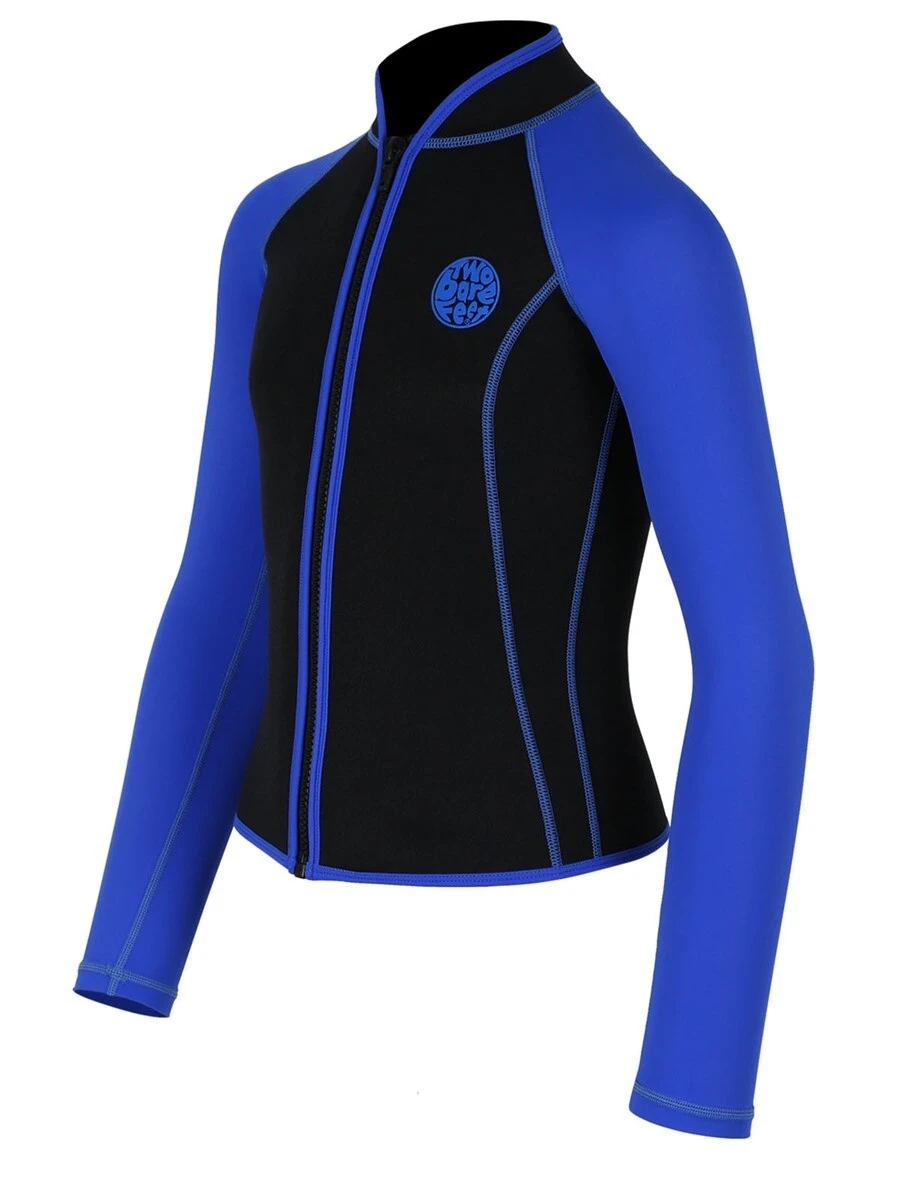 Two Bare Feet Mens Heritage Pursuit 3mm Wetsuit Jacket (Blue / Black) - Image 2