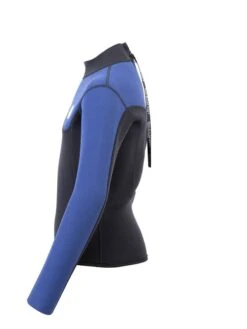 Two Bare Feet Junior Aspect 2.5mm Back Zip Jacket (Black/Blue) -Surf Tide Motion kids aspect back zip jacket black blue denim 3