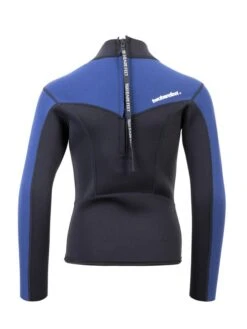 Two Bare Feet Junior Aspect 2.5mm Back Zip Jacket (Black/Blue) -Surf Tide Motion kids aspect back zip jacket black blue denim 5