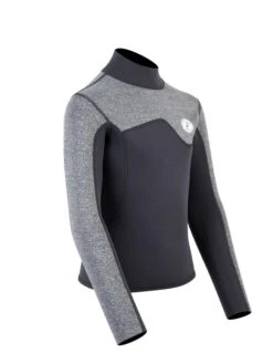 Two Bare Feet Junior Aspect 2.5mm Back Zip Jacket (Black/Grey) -Surf Tide Motion kids aspect back zip jacket black delta 8