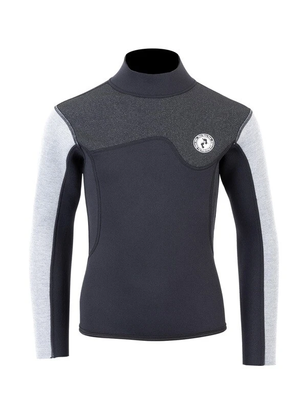 Two Bare Feet Junior Aspect 2.5mm Back Zip Jacket (Black/Grey/Grey) 1 Two Bare Feet Junior Aspect 2.5mm Back Zip Jacket (Black/Grey/Grey)