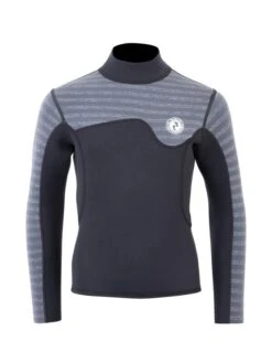 Two Bare Feet Junior Aspect 2.5mm Back Zip Jacket (Black/Grey Stripe)